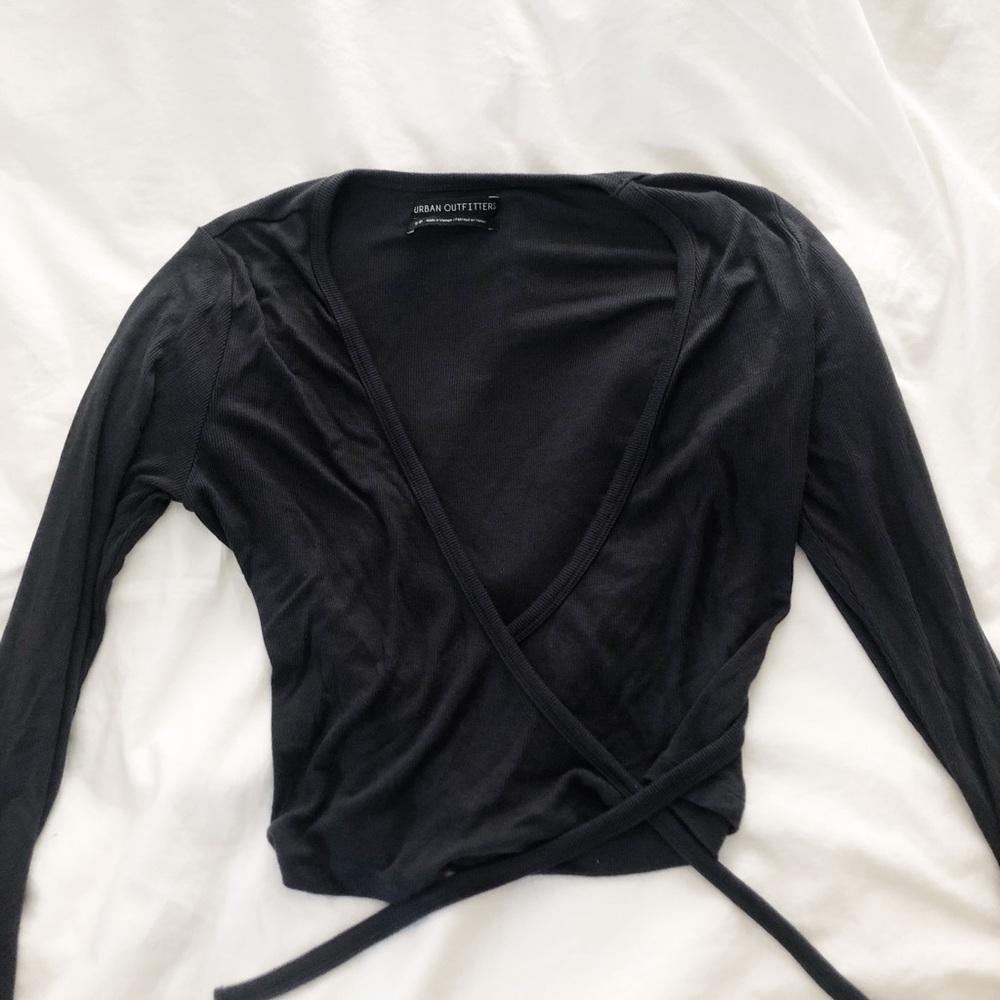 Urban Outfitters front tie cropped shirt